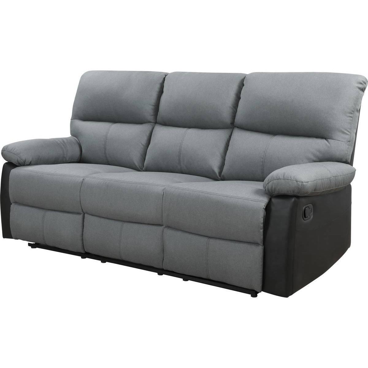 Habitat et Jardin Canapé relax  Lincoln  - 3 places - Noir / Gris foncé
