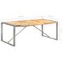 Voir la diapositive 6 : VIDAXL Table a manger 200x100x75 cm Bois de manguier massif brut
