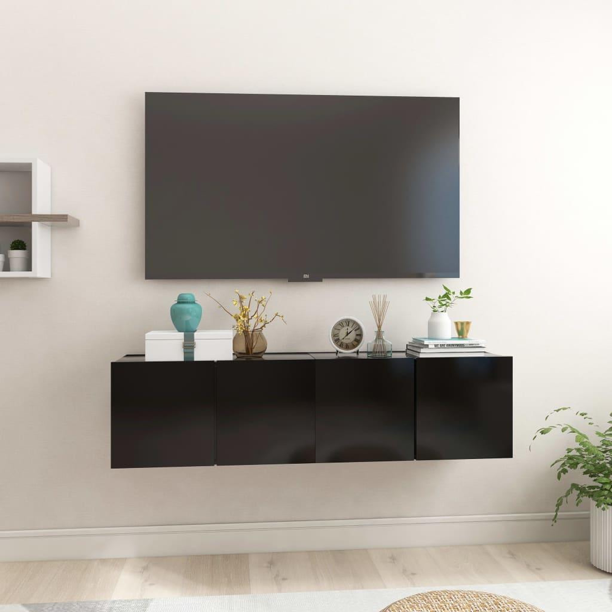 Voir la diapositive 1 : VIDAXL Meubles TV suspendus 2 pcs Noir 60x30x30 cm