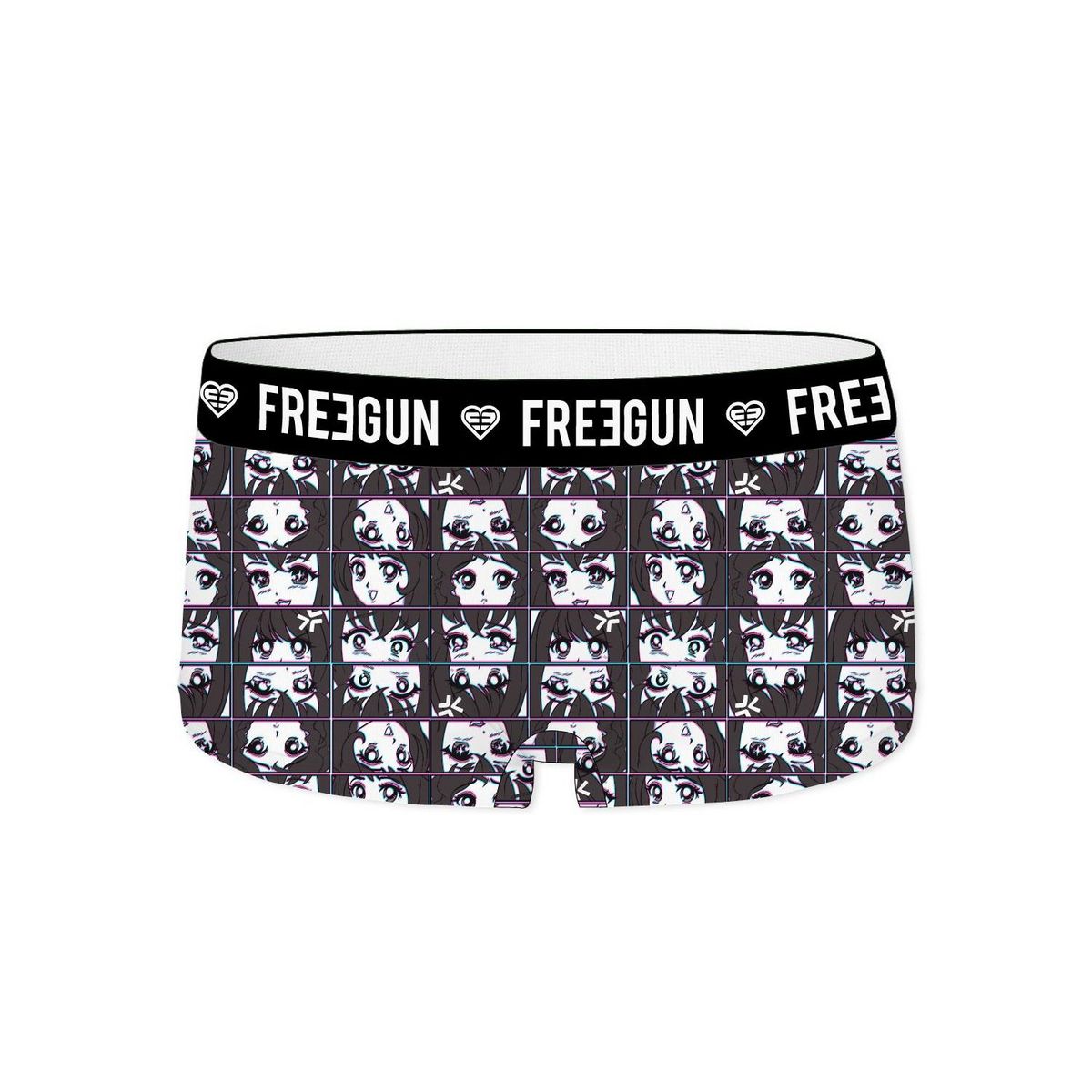 FREEGUN Lot de 4 shortys femme Manga Neon