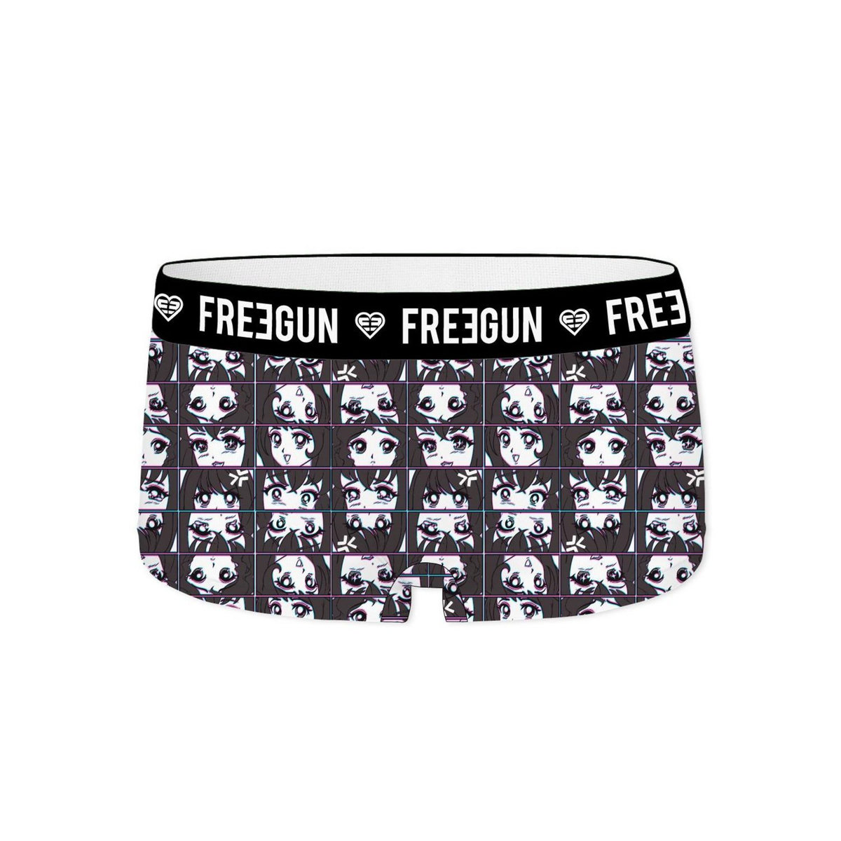 FREEGUN Lot de 4 shortys femme Manga Neon