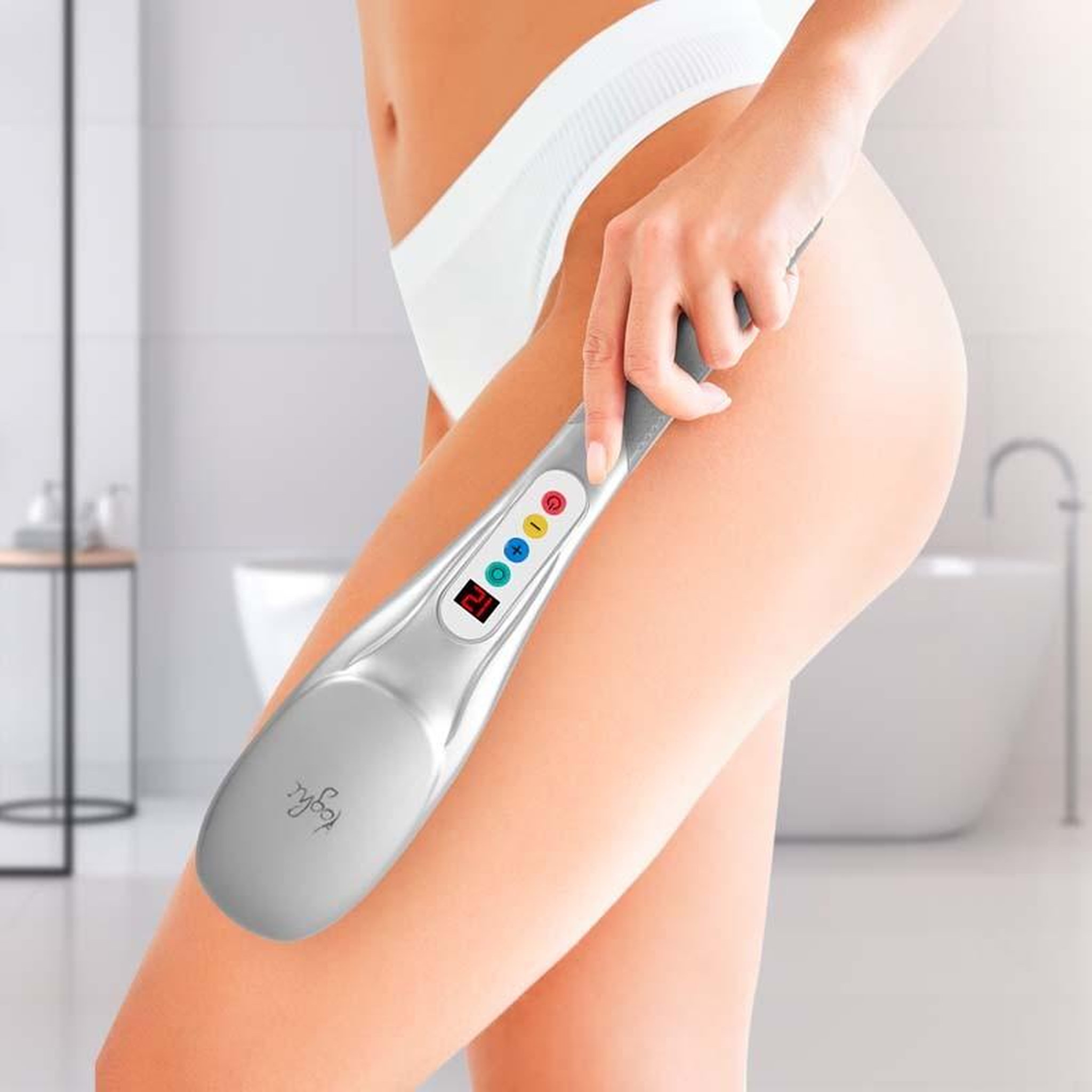 Voir la diapositive 2 : YOGHI Bras De Massage Multiusages Infrarouge 4 Têtes Mass Body 550 Yoghi