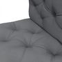 Voir la diapositive 4 : OUTSUNNY Lot de 2 coussins assises dossiers banc de jardin canapé dim. 120L x 80l x 12H cm polyester gris
