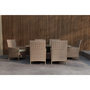 Voir la diapositive 4 : Paris Prix Ensemble Table de Jardin & 6 Fauteuils  Lefkas  150cm Marron
