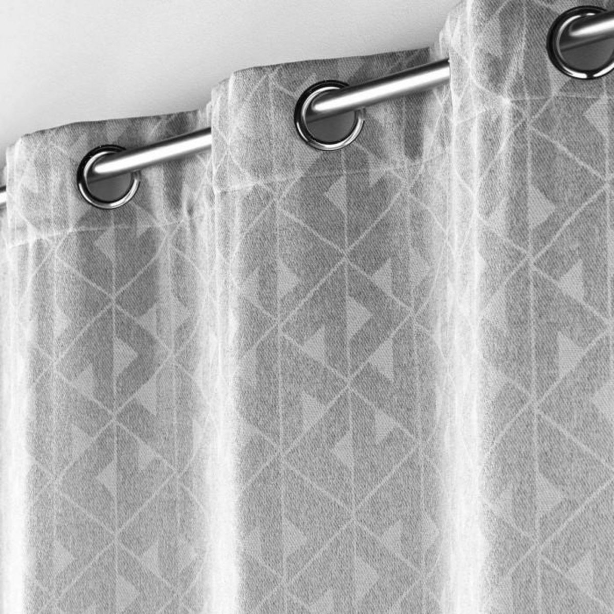 Paris Prix Rideau à Œillets Jacquard  Gallena  140x260cm Gris