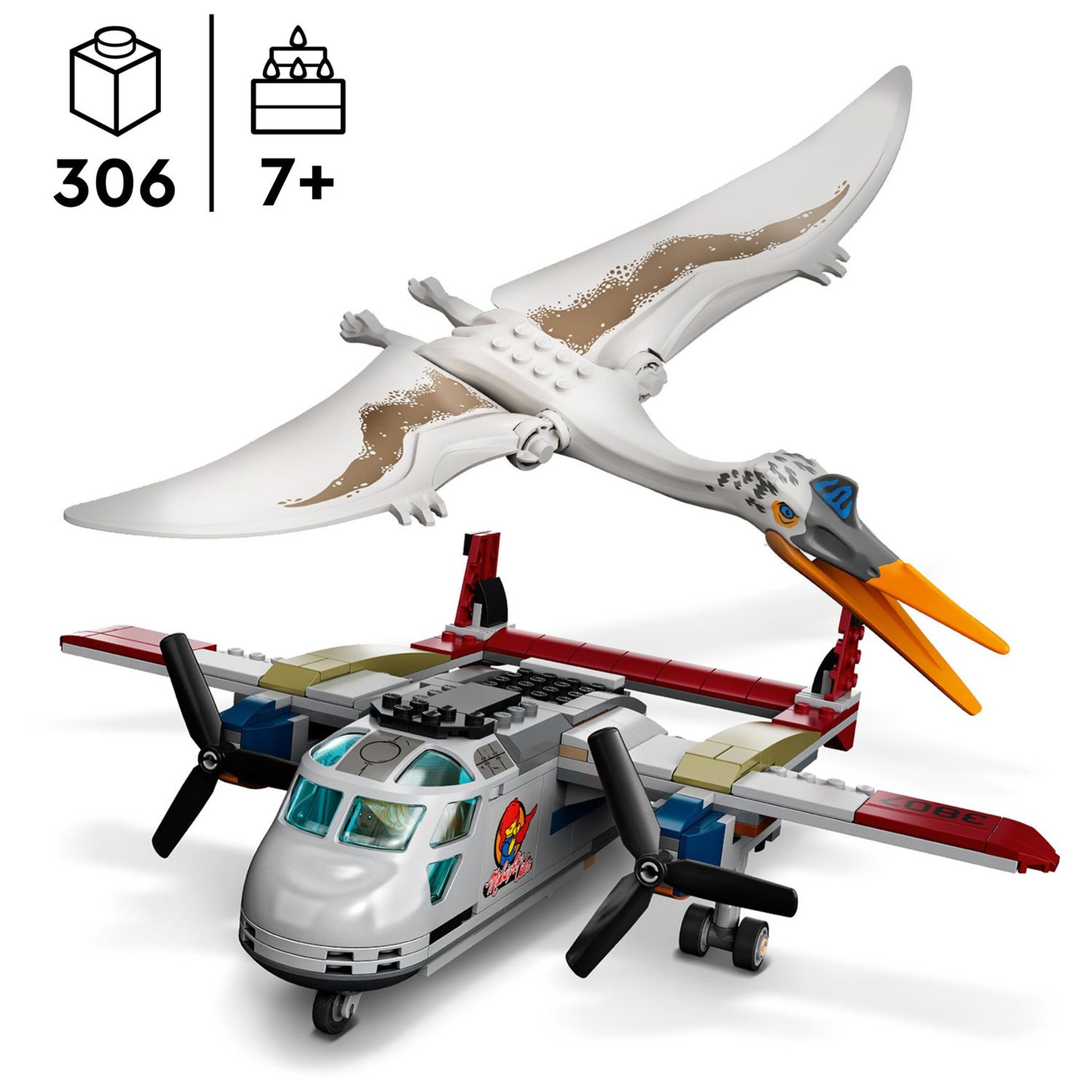 Voir la diapositive 4 : LEGO Jurassic World 76947 L&rsquo;Embuscade en Avion du Quetzalcoatlus, Dinosaure Jouet et Avion