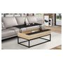 Voir la diapositive 1 : Table basse plateau relevable style industriel L100cm ASTON