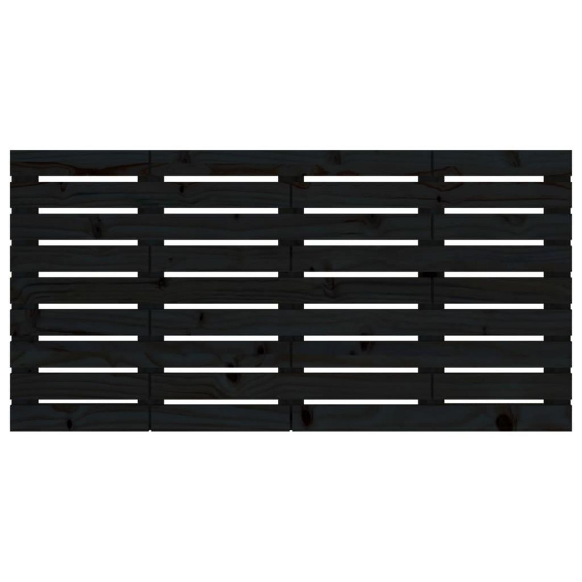 VIDAXL Tete de lit murale Noir 156x3x63 cm Bois massif de pin