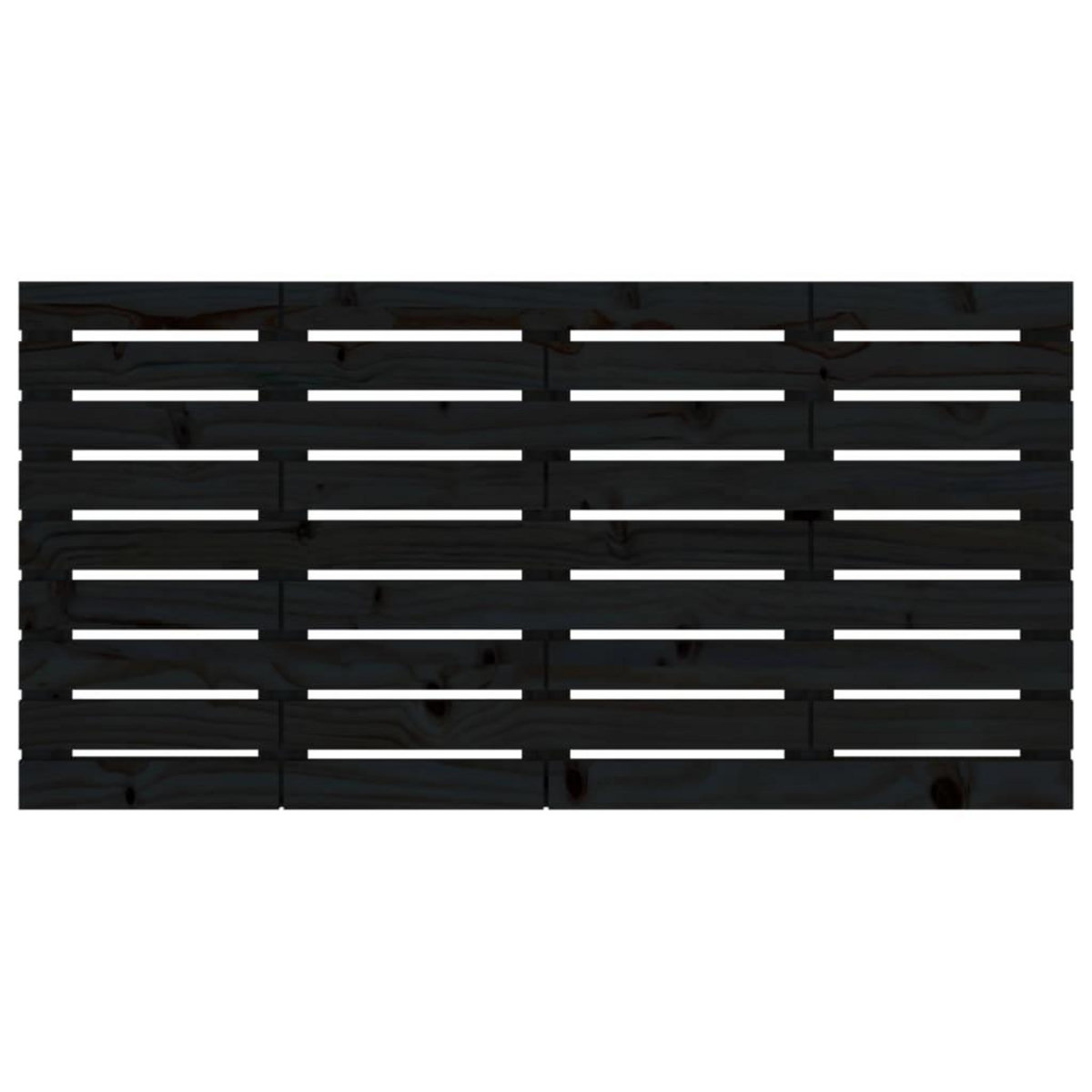 VIDAXL Tete de lit murale Noir 156x3x63 cm Bois massif de pin