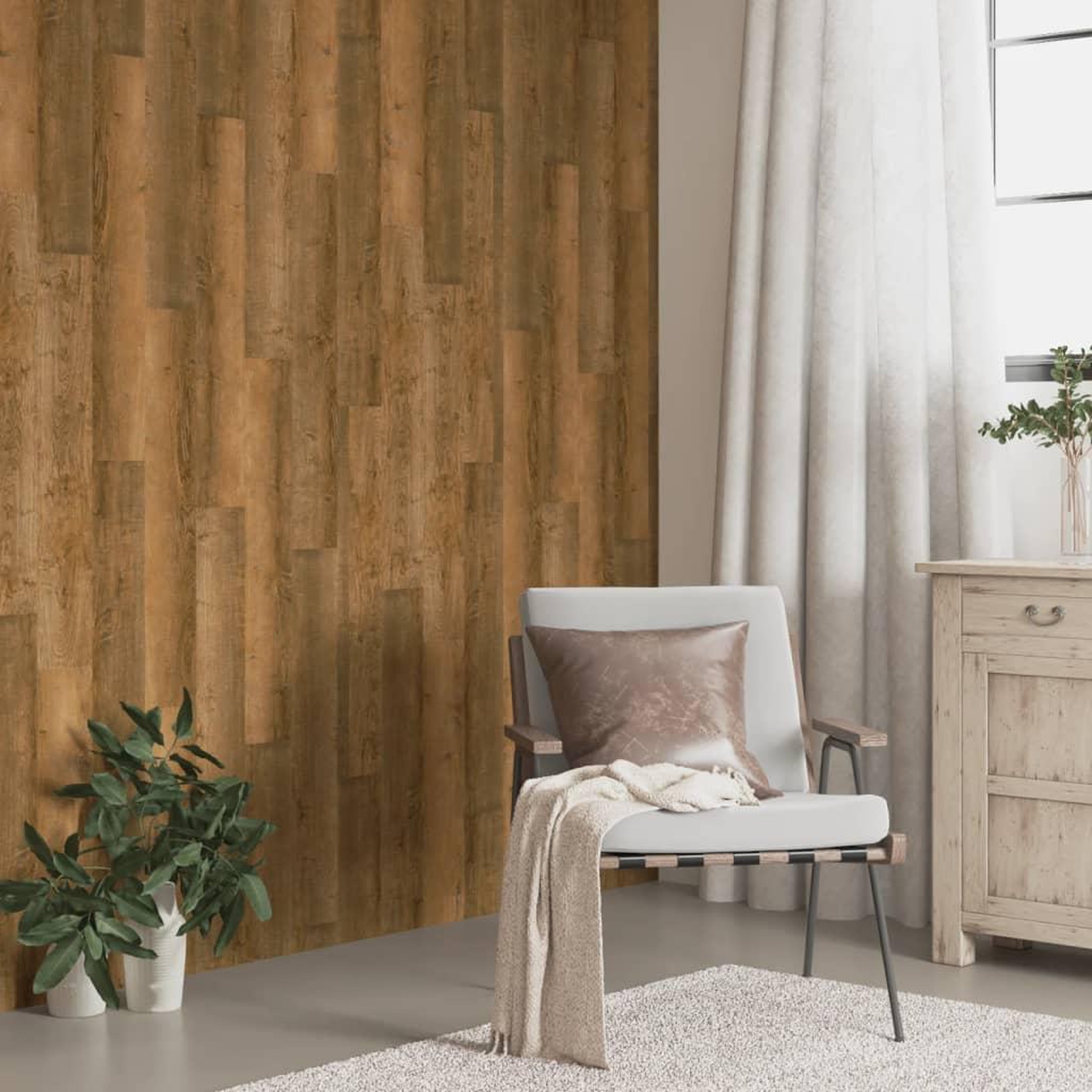Voir la diapositive 2 : VIDAXL Panneaux muraux Aspect bois Marron PVC 4,12 m^2