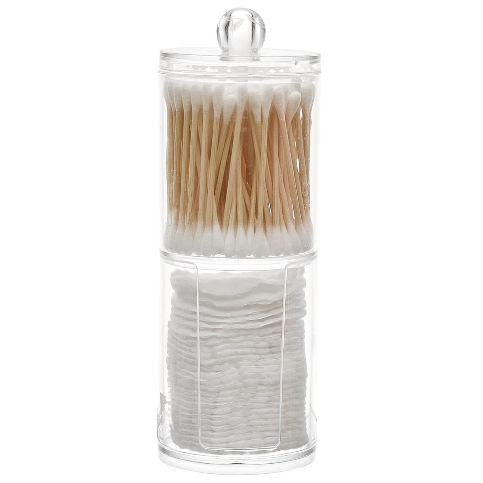 Cosmetic Club Double distributeur à coton  anna  19cm transparent