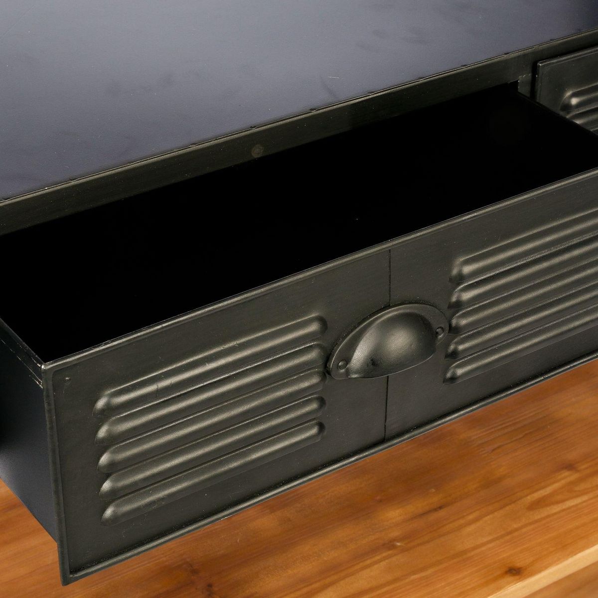 ATMOSPHERA Bibliothèque industrielle Torof - L. 93 x H. 198 cm - Noir