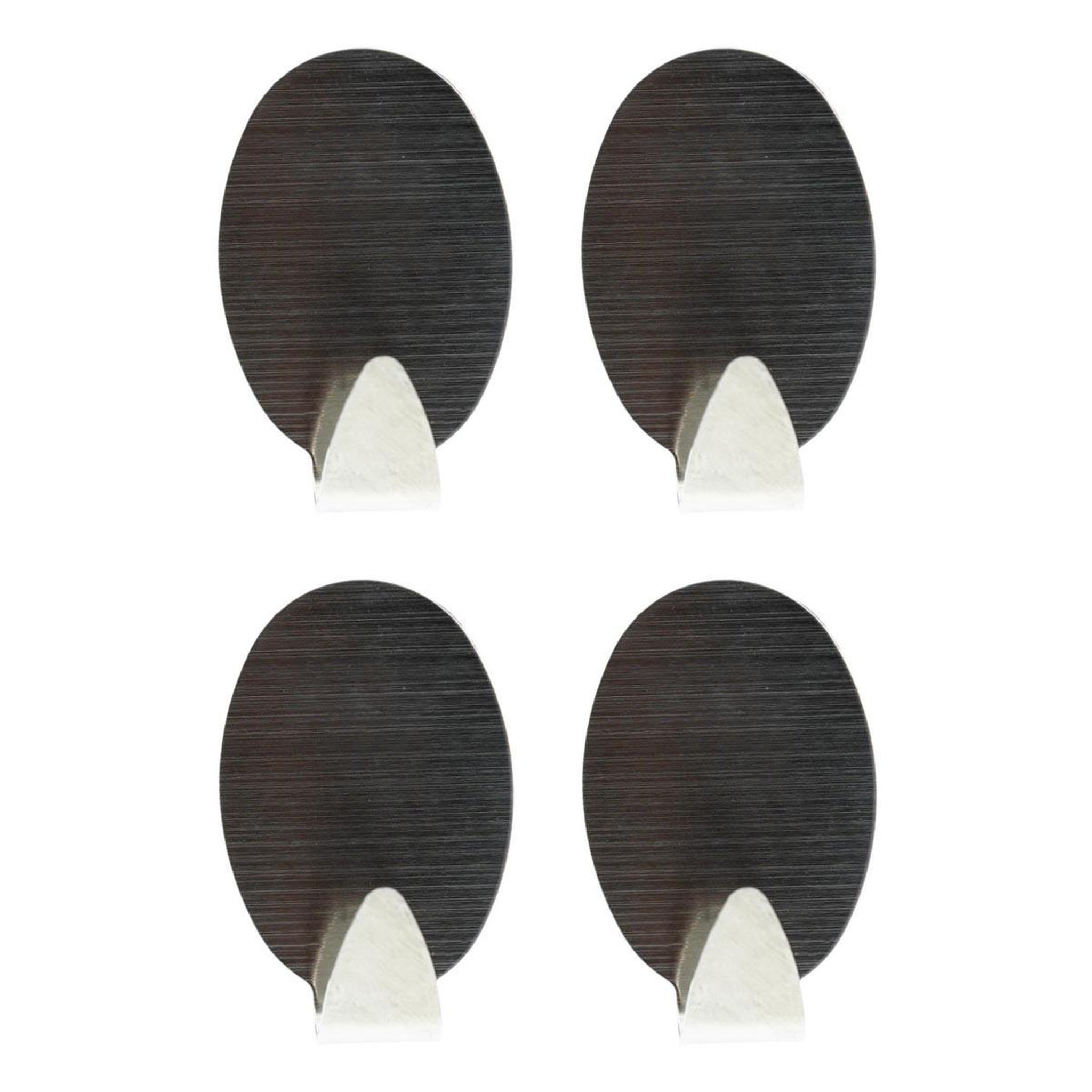 Douceur d'Intérieur Lot de 4 crochets adhésifs  fixeo  5cm chrome