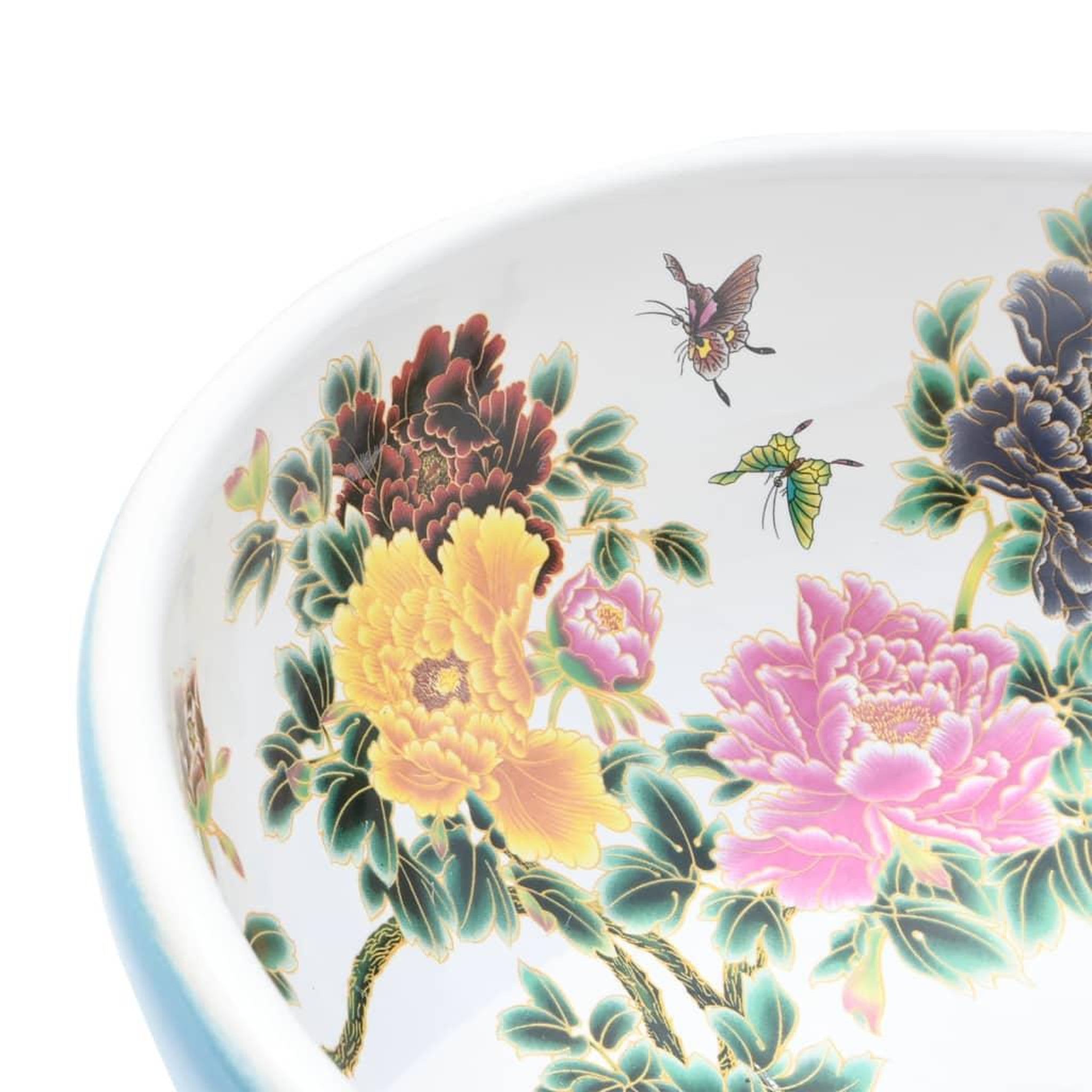 Voir la diapositive 5 : VIDAXL Vasque a poser multicolore rond Φ41x14 cm ceramique