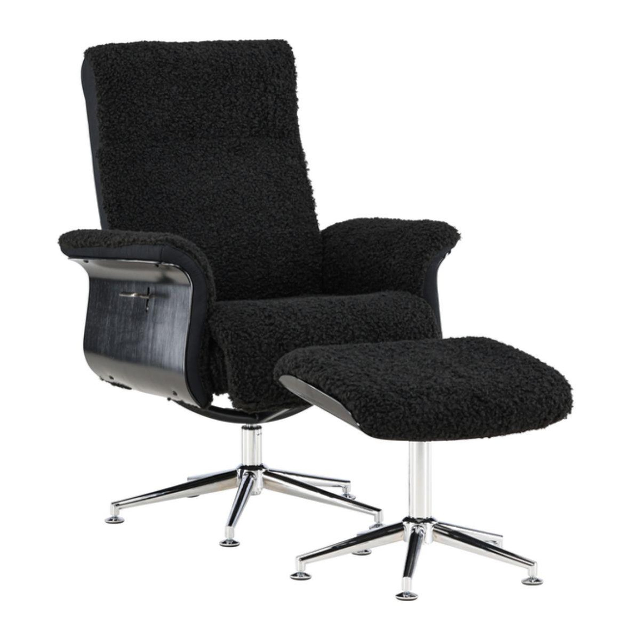 Paris Prix Fauteuil avec repose-pieds  hagon  112cm gris foncé