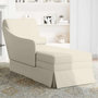 Voir la diapositive 3 : VIDAXL Fauteuil long avec traversin et accoudoir droit creme velours