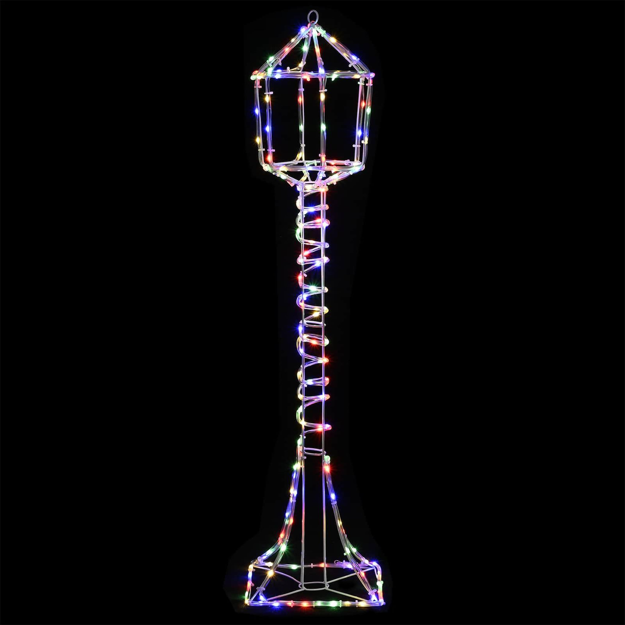 Voir la diapositive 5 : VIDAXL Lampadaire LED de Noël LOVIISA 160 LED Multicolore
