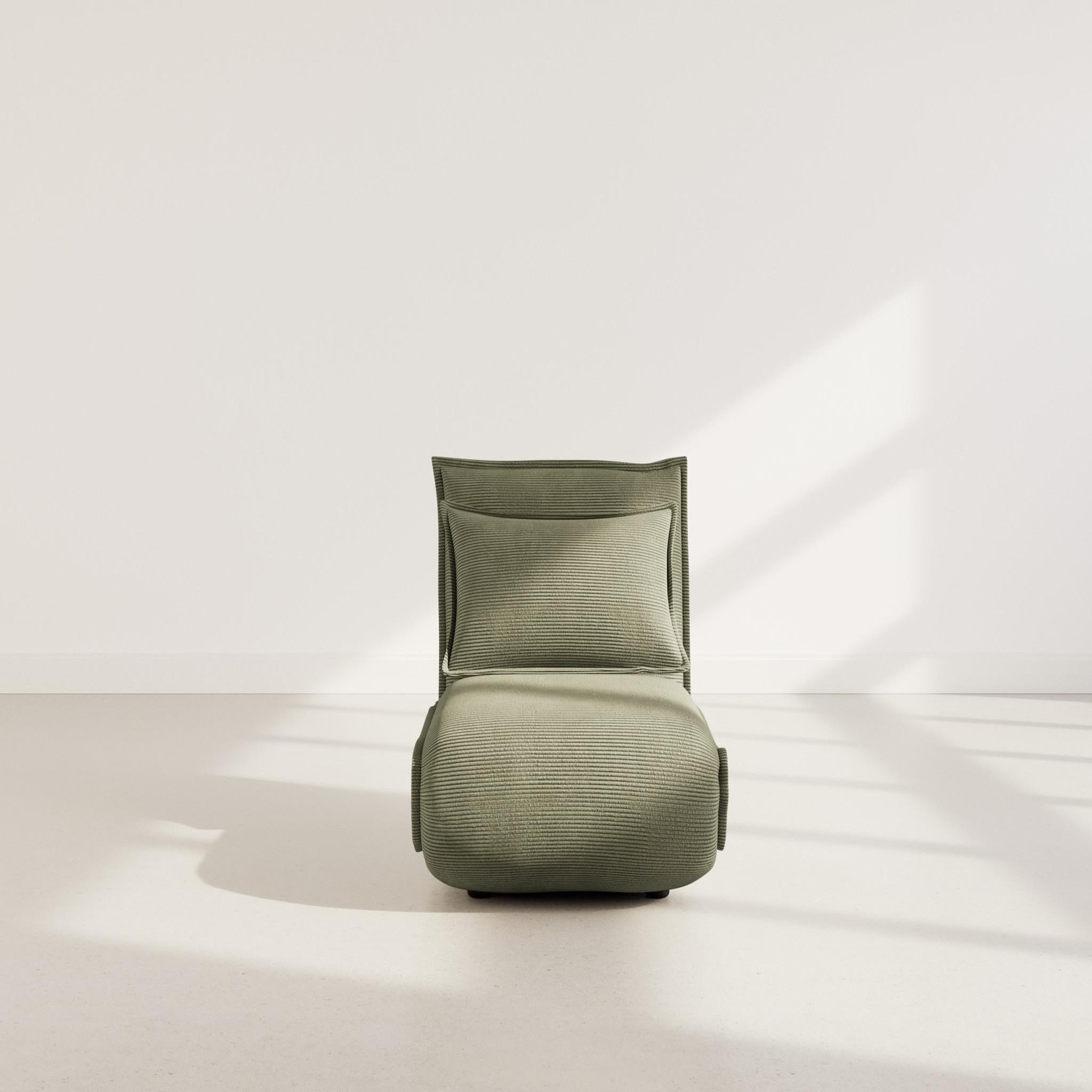 Voir la diapositive 5 : BEST MOBILIER Candice - banquette 1 place convertible clic-clac en velours côtelé