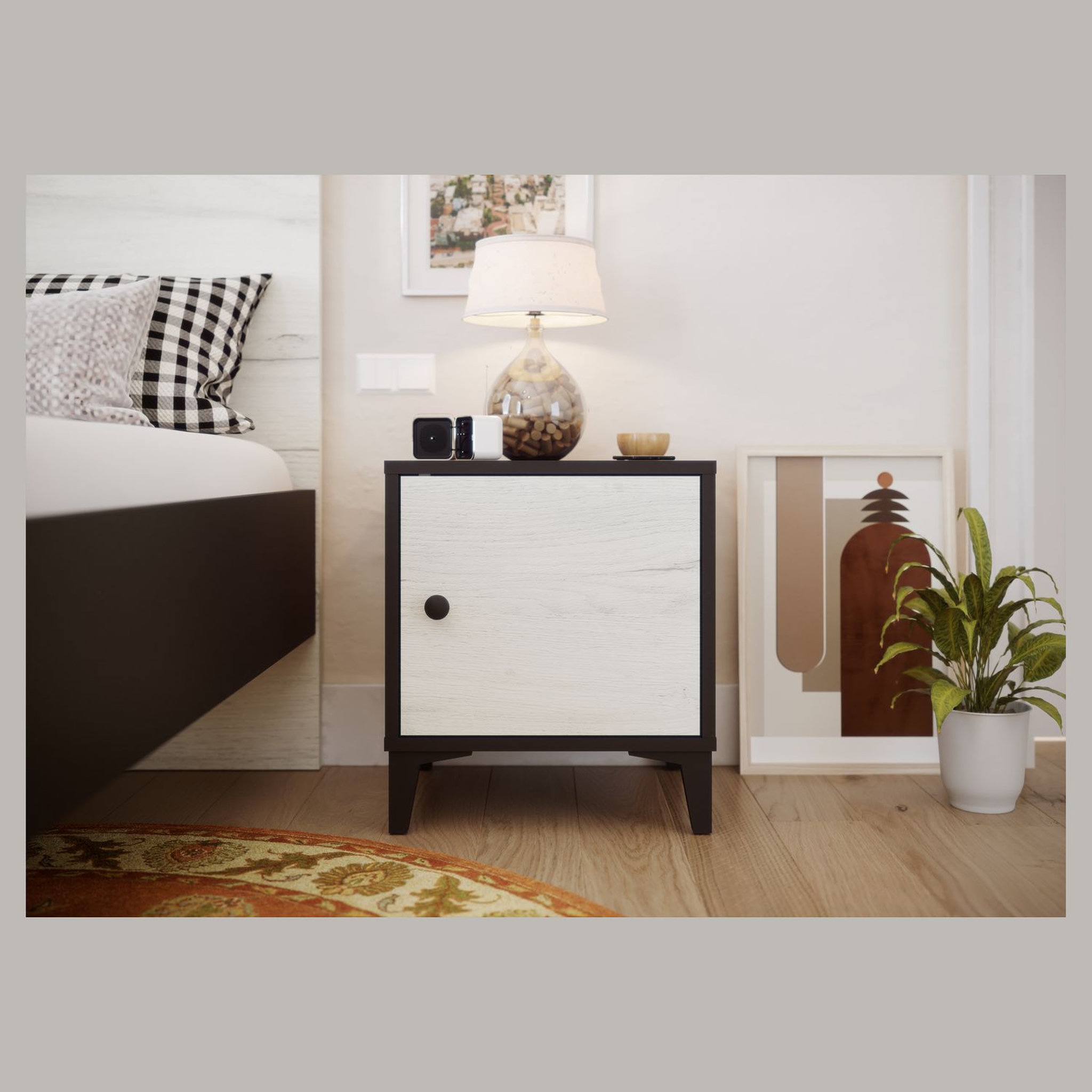 Voir la diapositive 6 : Chevet 1 porte L40cm BRIDGET