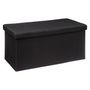 Voir la diapositive 1 :  Pouf & Rangement  Classy  76cm Noir