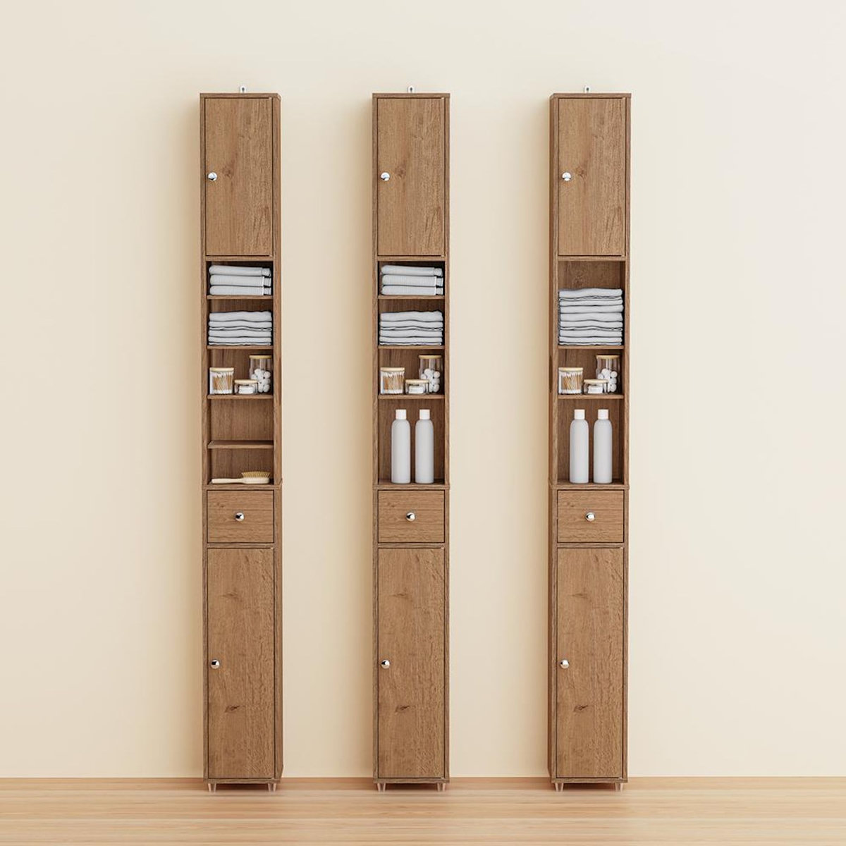 SOBUY SoBuy - Colonne De Salle De Bain à un tiroir - Fonctionnel - BZR34-II