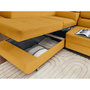 Voir la diapositive 3 : BEST MOBILIER Pablo - canapé d'angle gauche - 5 places - convertible avec coffre et têtières réglables - en velours