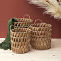 Voir la diapositive 6 : Paris Prix Lot de 3 Paniers de Rangement  Ajouré  40cm Naturel