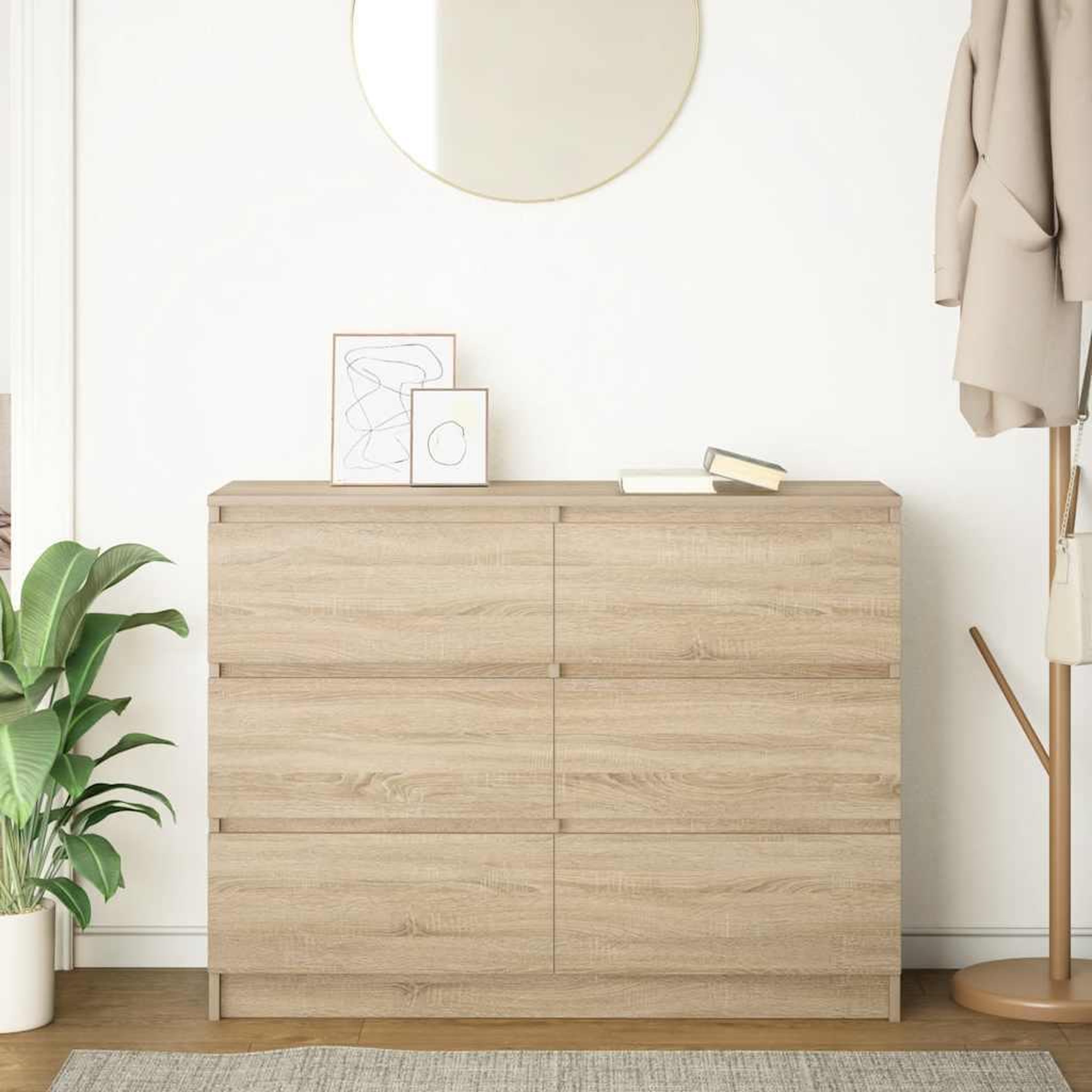 Voir la diapositive 3 : VIDAXL Buffet chene sonoma 100x35x76 cm bois d'ingenierie