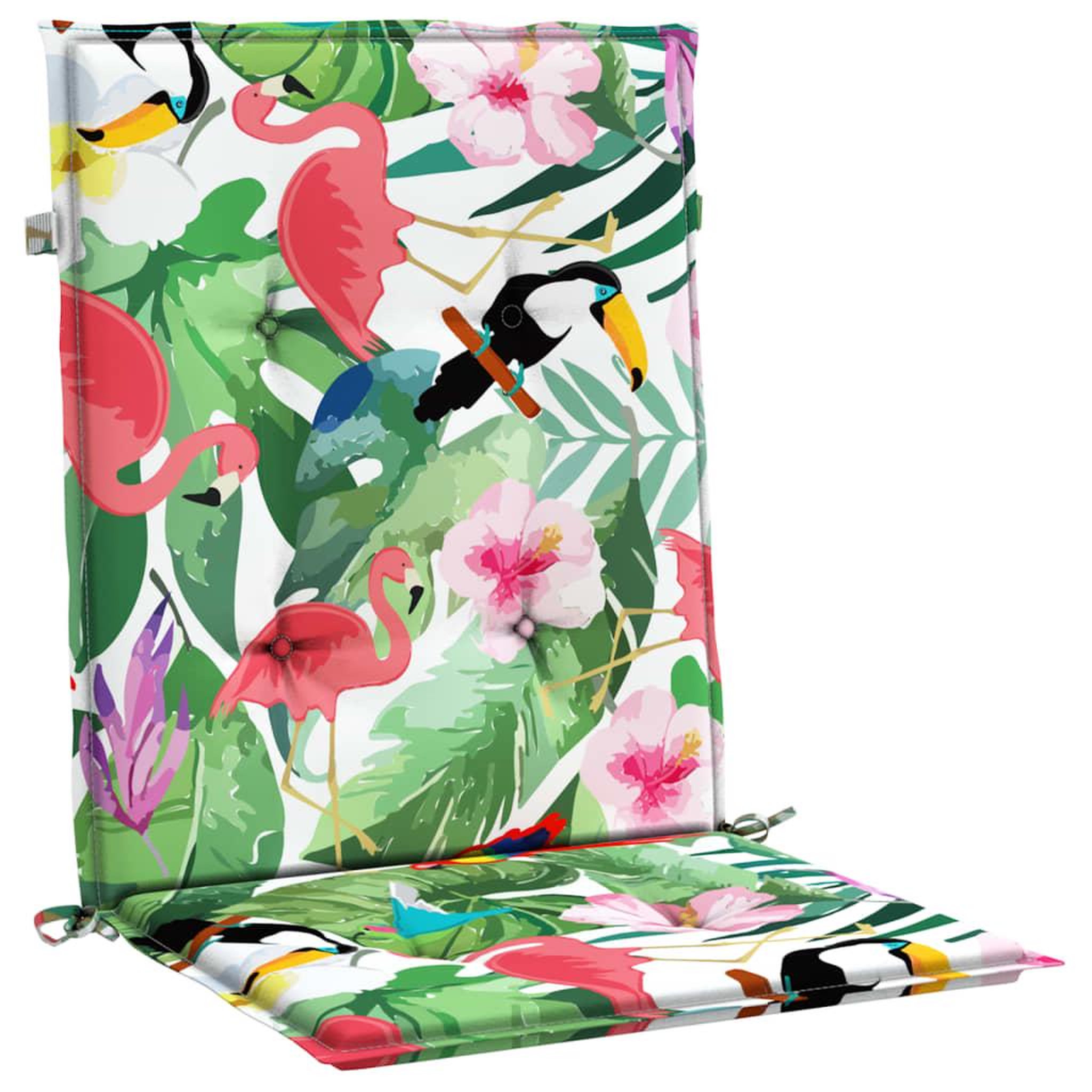 Voir la diapositive 5 : VIDAXL Coussins de chaise a dossier bas lot de 4 multicolore tissu