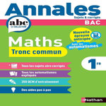 MATHEMATIQUES 1RE TRONC COMMUN. SUJETS & CORRIGES, EDITION 2026, Strancar Isabelle