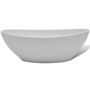 Voir la diapositive 4 : VIDAXL Lavabo de salle de bain avec mitigeur Ceramique Ovale Blanc