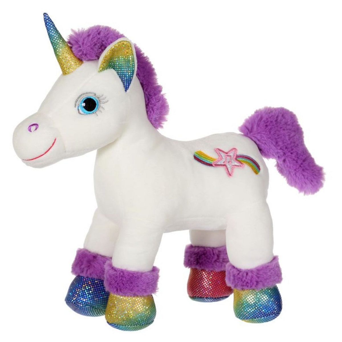 GIPSY Peluche Licabella Sparkle sonore - 22 cm - Blanc/Violet