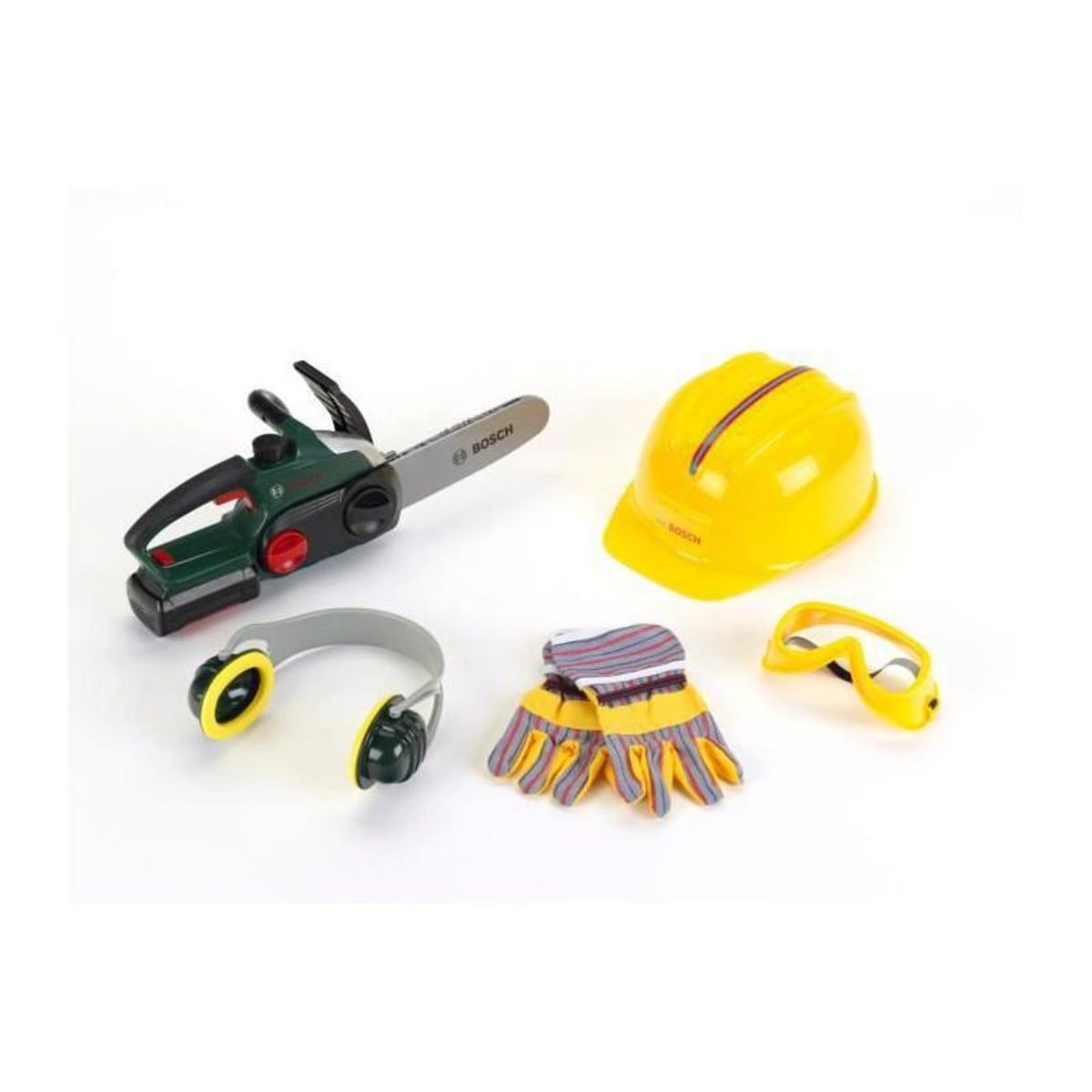 Klein KLEIN - Jouet - Set bûcheron Bosch avec tronçonneuse électronique, 5 pieces