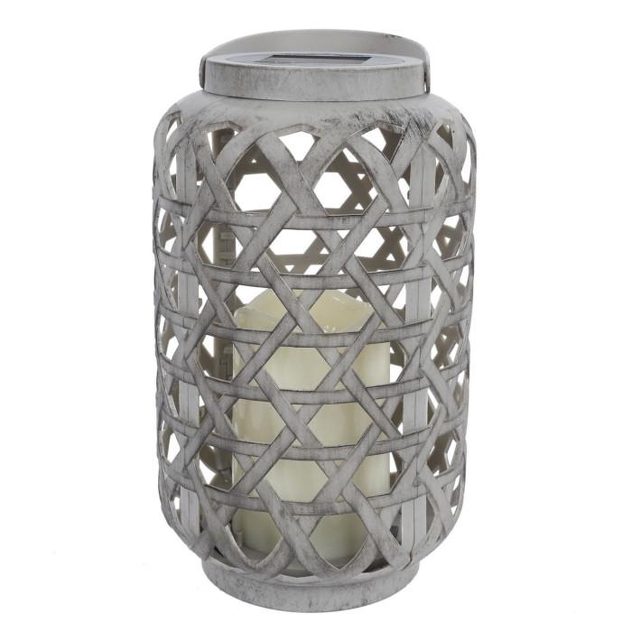 Voir la diapositive 1 : Paris Prix Lampe Solaire Extérieur  Effet Bougie  24cm Marron