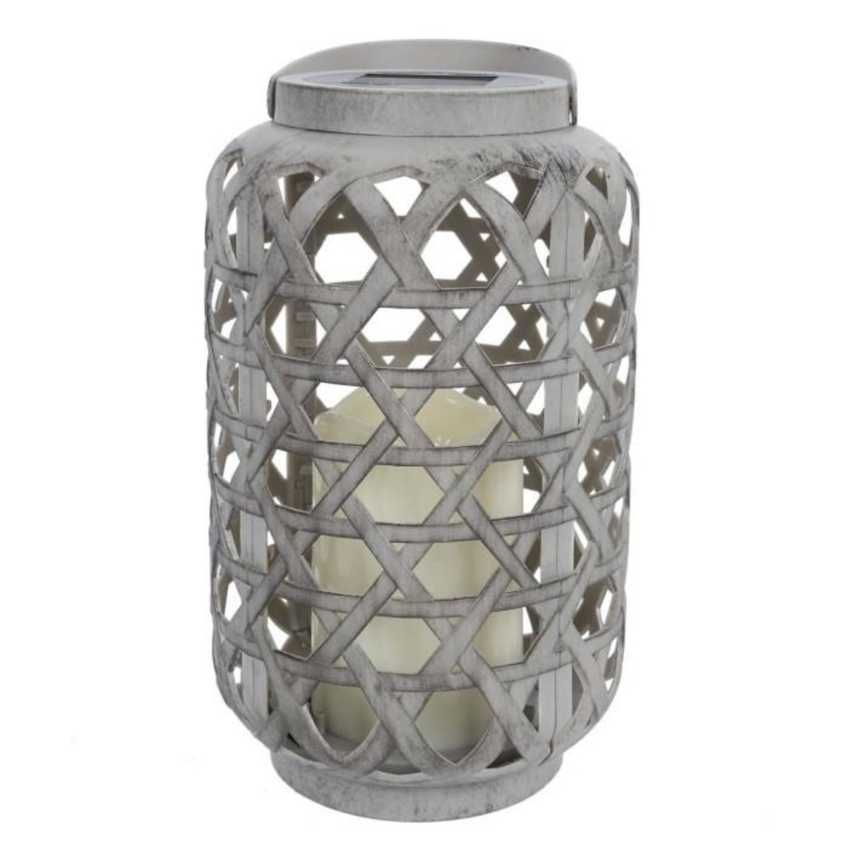 Paris Prix Lampe Solaire Extérieur  Effet Bougie  24cm Marron