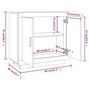 Voir la diapositive 6 : VIDAXL Buffet Blanc 80x40x75 cm Bois d'ingenierie