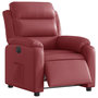 Voir la diapositive 3 : VIDAXL Fauteuil inclinable electrique Rouge bordeaux Similicuir