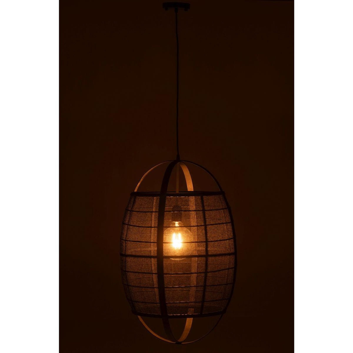 Paris Prix Lampe Suspension en Bambou  Ion  66cm Noir