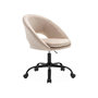 Voir la diapositive 1 : SWEEEK Chaise de bureau à roulettes en bouclettes, Pam, L 59 x P 60 x H 79 / 89cm