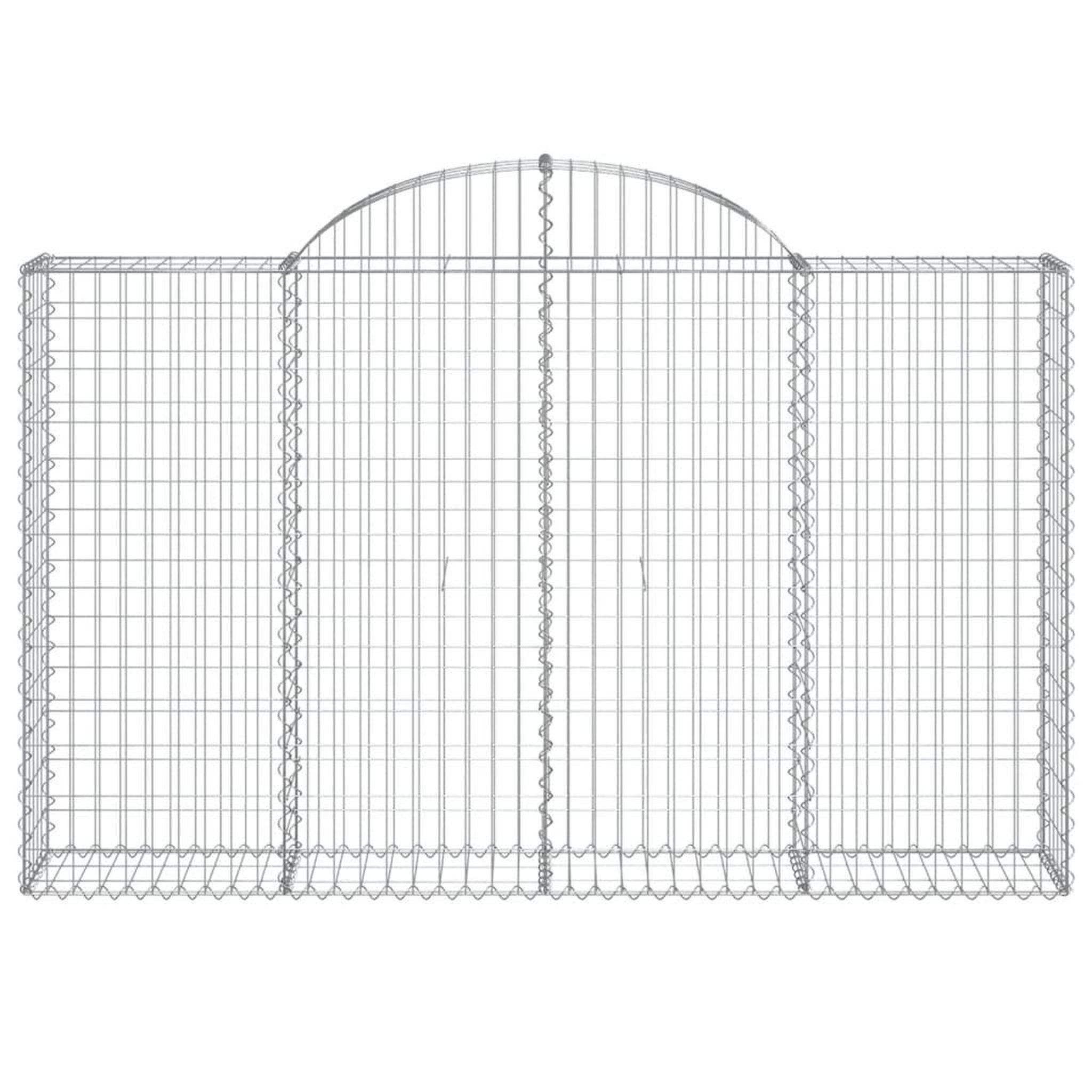 Voir la diapositive 4 : VIDAXL Paniers a gabions arques 6 pcs 200x30x120/140 cm Fer galvanise