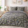 Voir la diapositive 2 : Home collection Parure housse de couette 100% coton lavé 57fils kaly