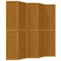 Voir la diapositive 2 : VIDAXL Cloison de separation 5 panneaux marron bois paulownia massif