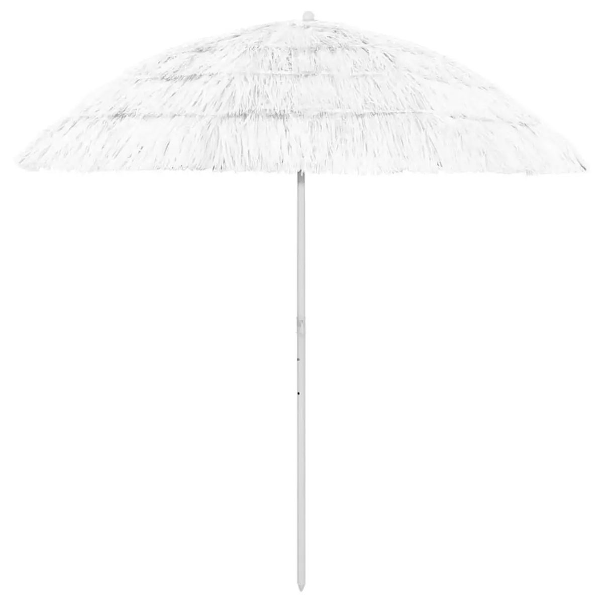 VIDAXL Parasol de plage Hawaii Blanc 240 cm