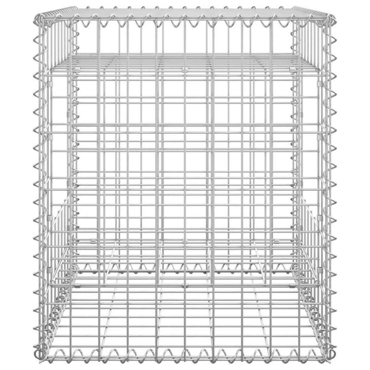 VIDAXL Poteau a panier de gabion 50x50x60 cm Fer