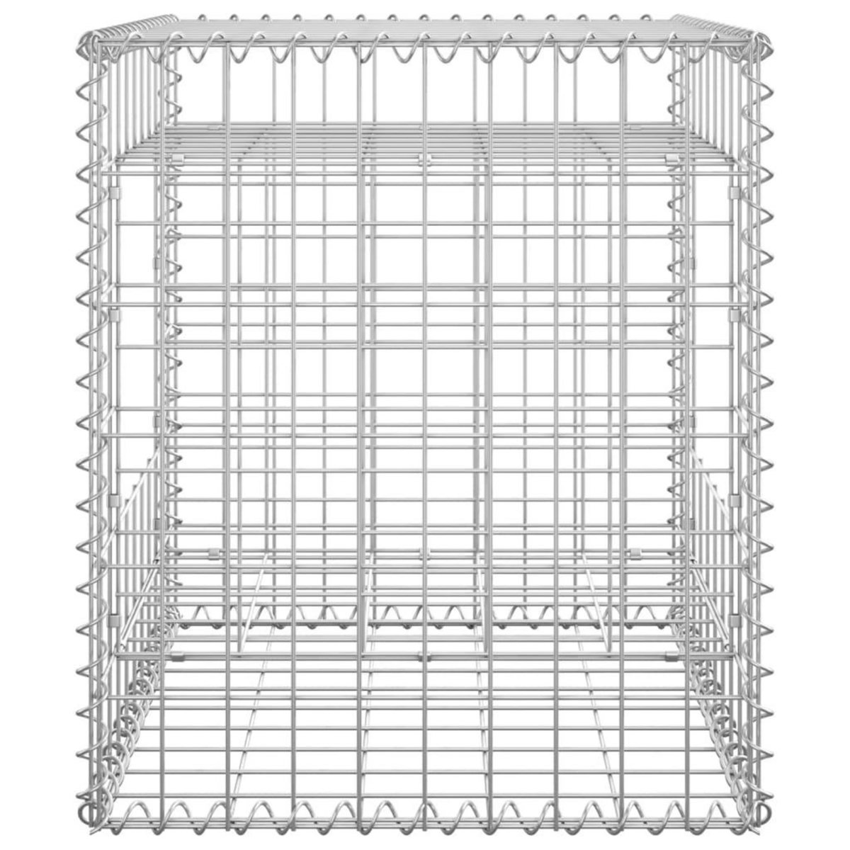 VIDAXL Poteau a panier de gabion 50x50x60 cm Fer