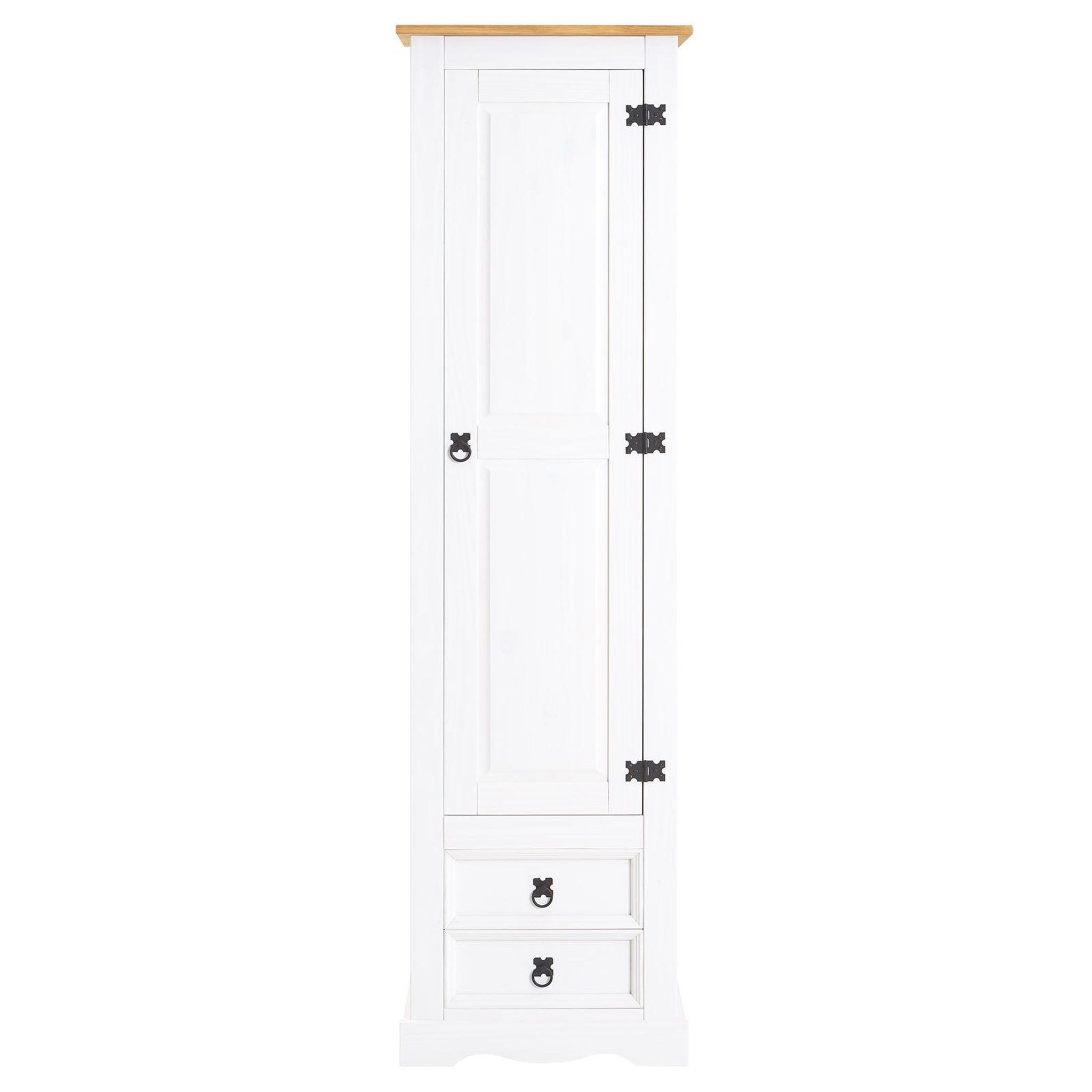 Voir la diapositive 3 : IDIMEX Armoire TEQUILA avec 1 porte et 2 tiroirs, en pin massif