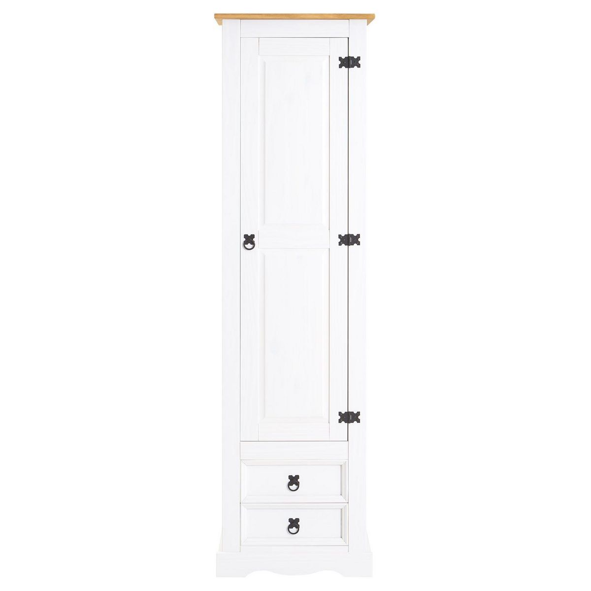 IDIMEX Armoire TEQUILA avec 1 porte et 2 tiroirs, en pin massif