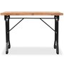 Voir la diapositive 3 : VIDAXL Table a manger dessus en bois de sapin massif 122x65x82 cm