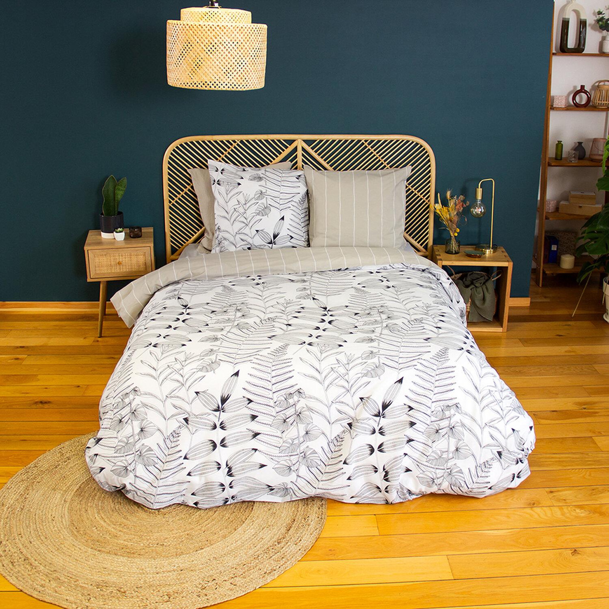 Voir la diapositive 2 : Home collection Parure de couette 3 pcs 100% coton 52 fils, alix