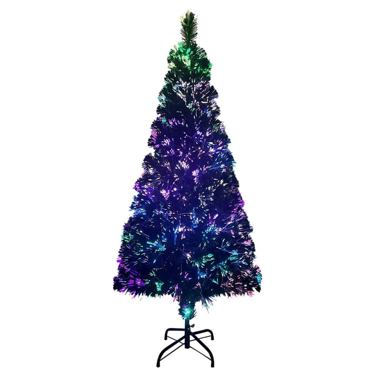 VIDAXL Sapin de Noël artificiel avec support vert 210 cm fibre optique